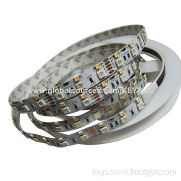 Double Row 60pcs 5050RGB With 60pcs3528 White 120-LED/Meter LED Flexible Strip, Waterproof